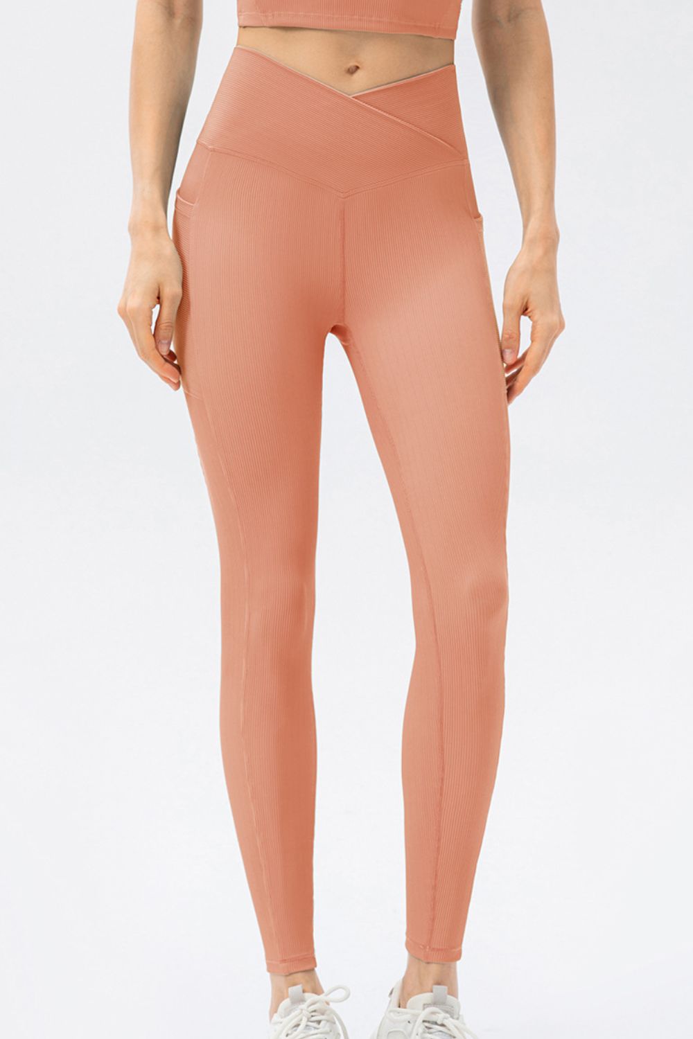V Shape Waistband Slim Fit Long Sports Pants  - Doll Fits