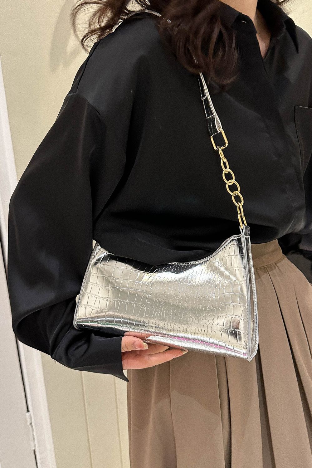 PU Leather Shoulder Bag  - Doll Fits