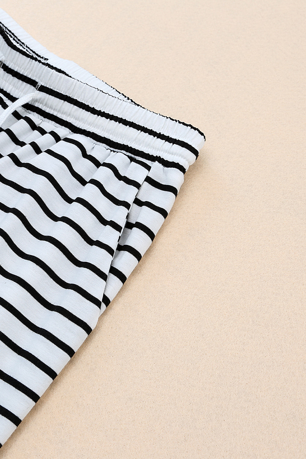 Striped Drawstring Waist Wide Leg Pants  Pants- Doll Fits