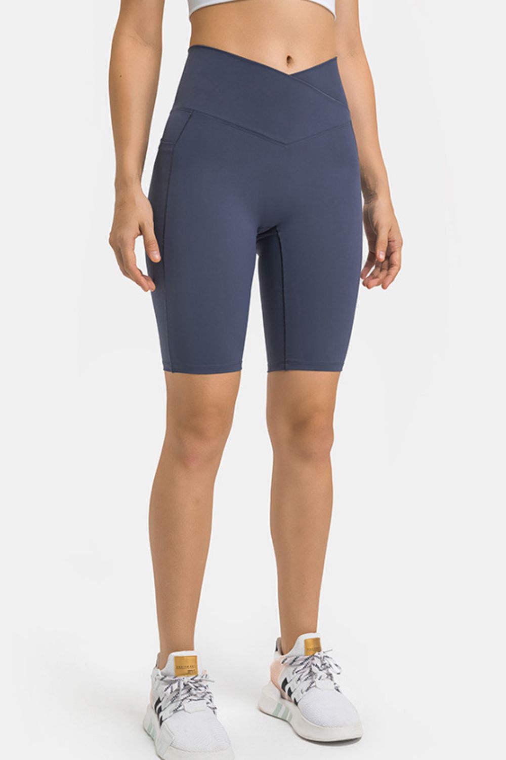 High Waist Biker Shorts with Pockets  Activewear- Doll Fits