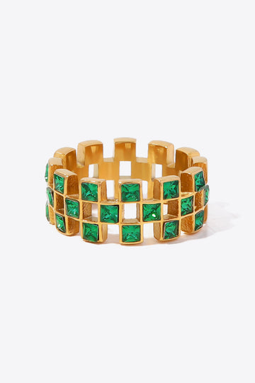 Contrast Stainless Steel 18K Gold-Plated Ring  Rings- Doll Fits