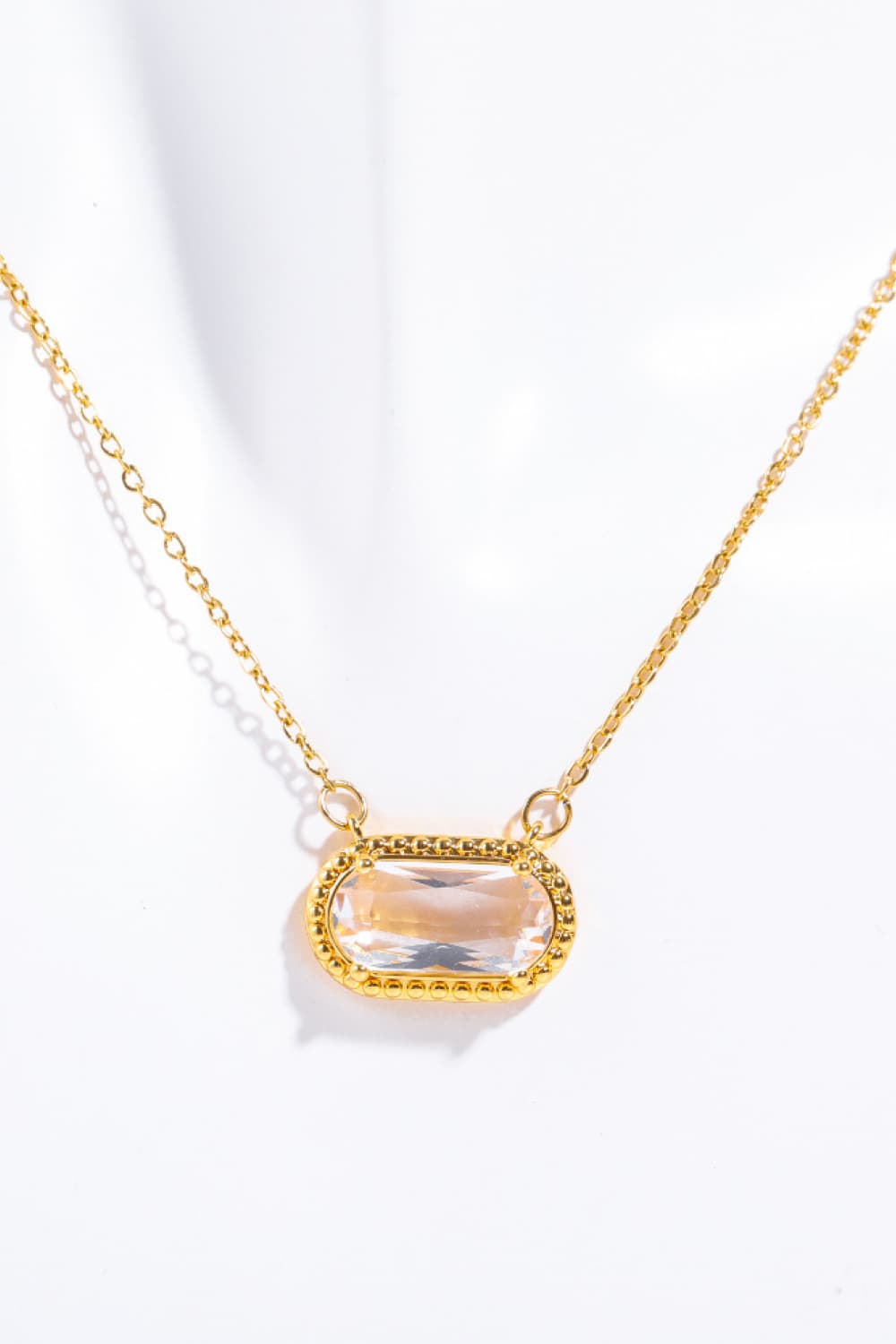 Copper 14K Gold Pleated Pendant Necklace  Necklaces- Doll Fits