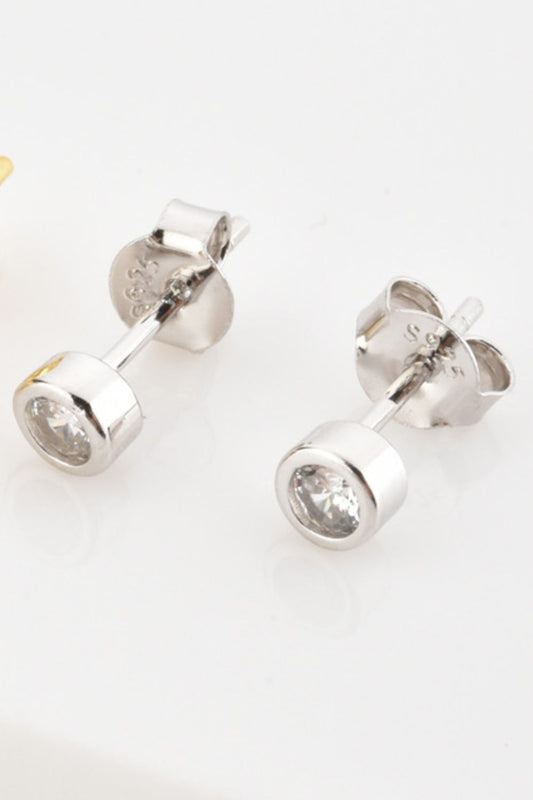Minimalist Zircon 925 Sterling Silver Earrings  Earrings- Doll Fits