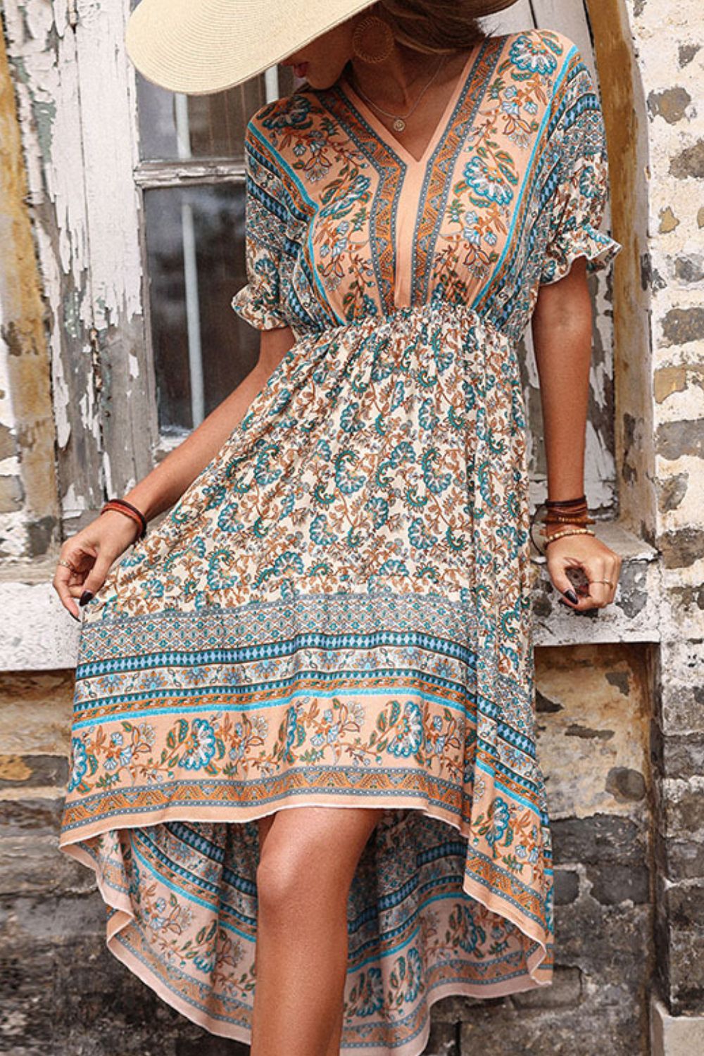 Bohemian High-Low Open Back Dress  Dresses- Doll Fits