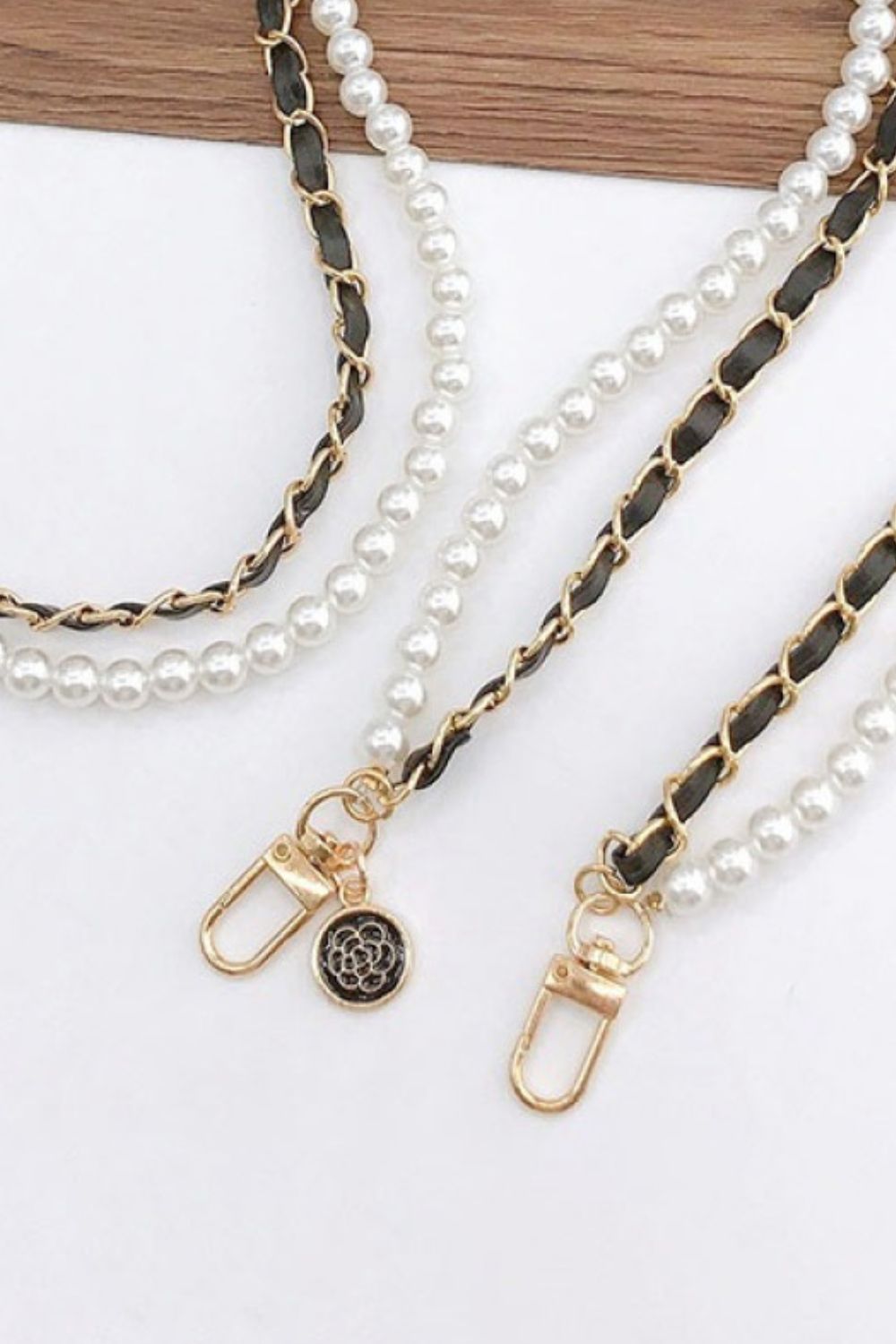 Pearl PU Crossbody Chain  - Doll Fits