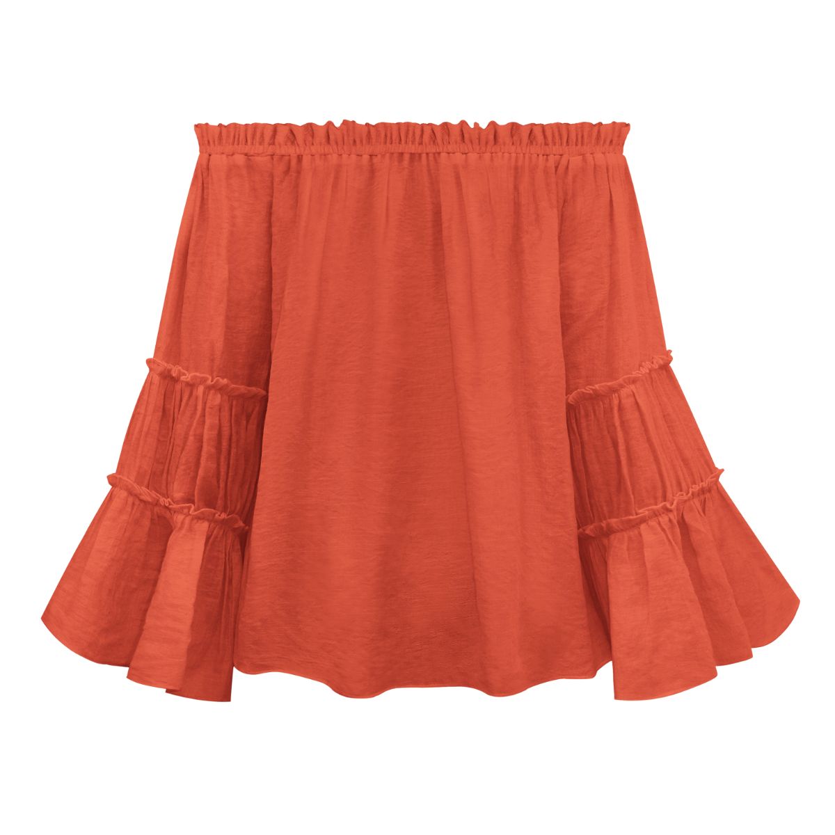 Off-Shoulder Frill Trim Blouse  Shirts & Tops- Doll Fits