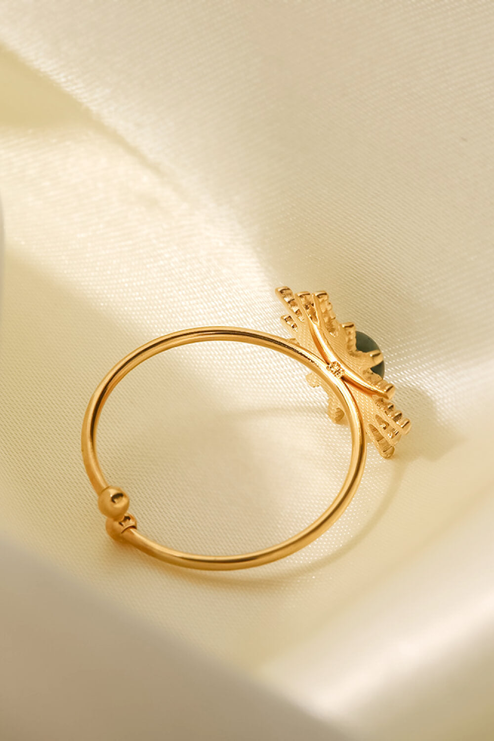 Natural Stone Sun Shape Open Ring  Rings- Doll Fits