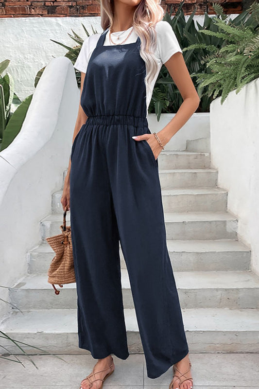 Elastic Waist Overalls with Pockets  Pants- Doll Fits