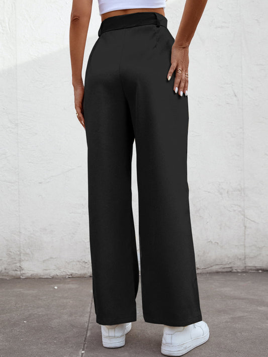 High Waist Straight Leg Pants  Pants- Doll Fits