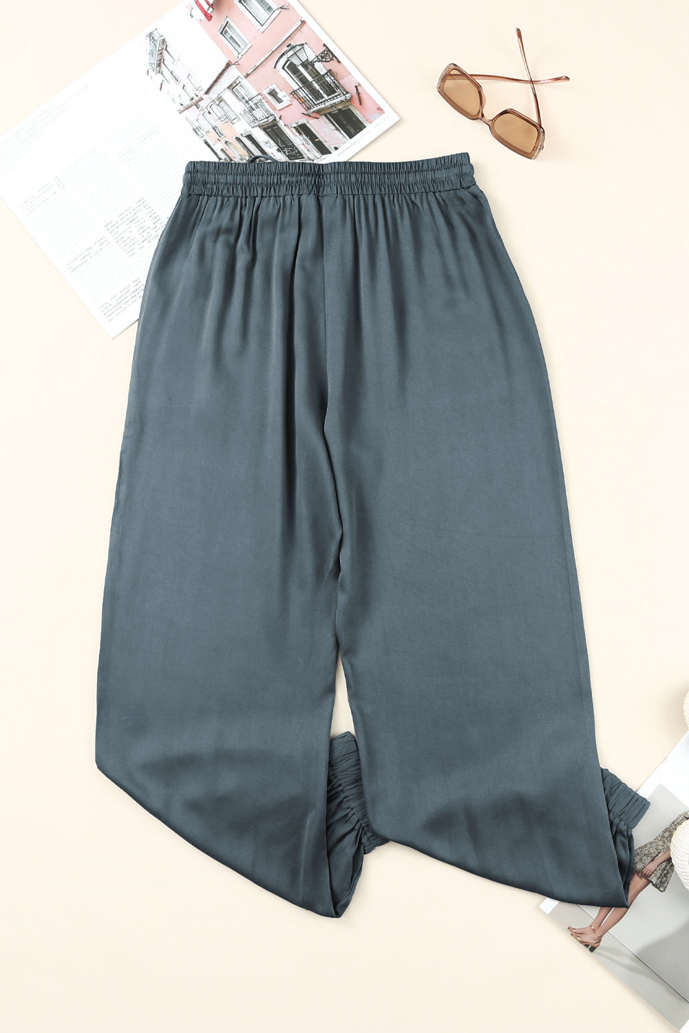 Drawstring Waist Joggers with Pockets  Pants- Doll Fits