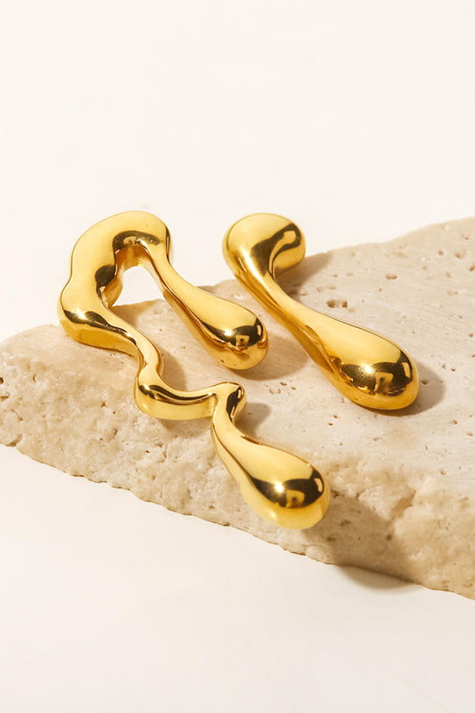 18K Gold Plated Geometric Mismatched Earrings  Earrings- Doll Fits