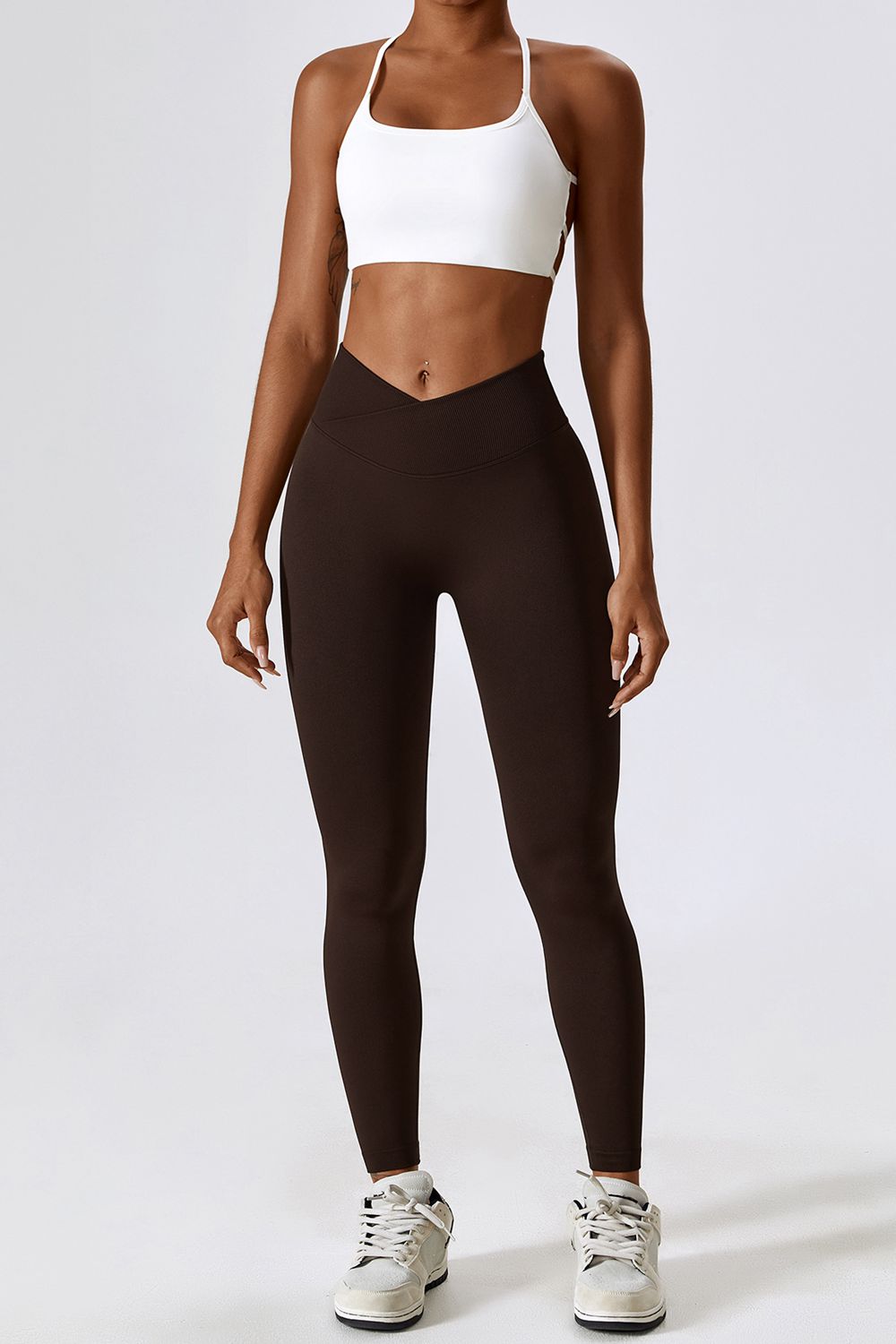 Slim Fit Wide Waistband Sports Leggings  - Doll Fits