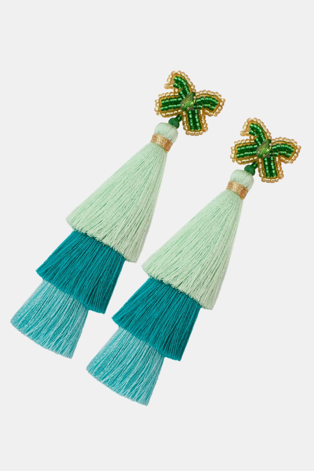 Triple-Layer Tassel Dangle Earrings  Earrings- Doll Fits