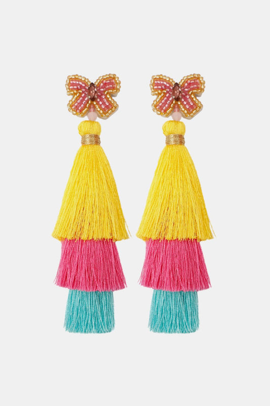 Triple-Layer Tassel Dangle Earrings  Earrings- Doll Fits