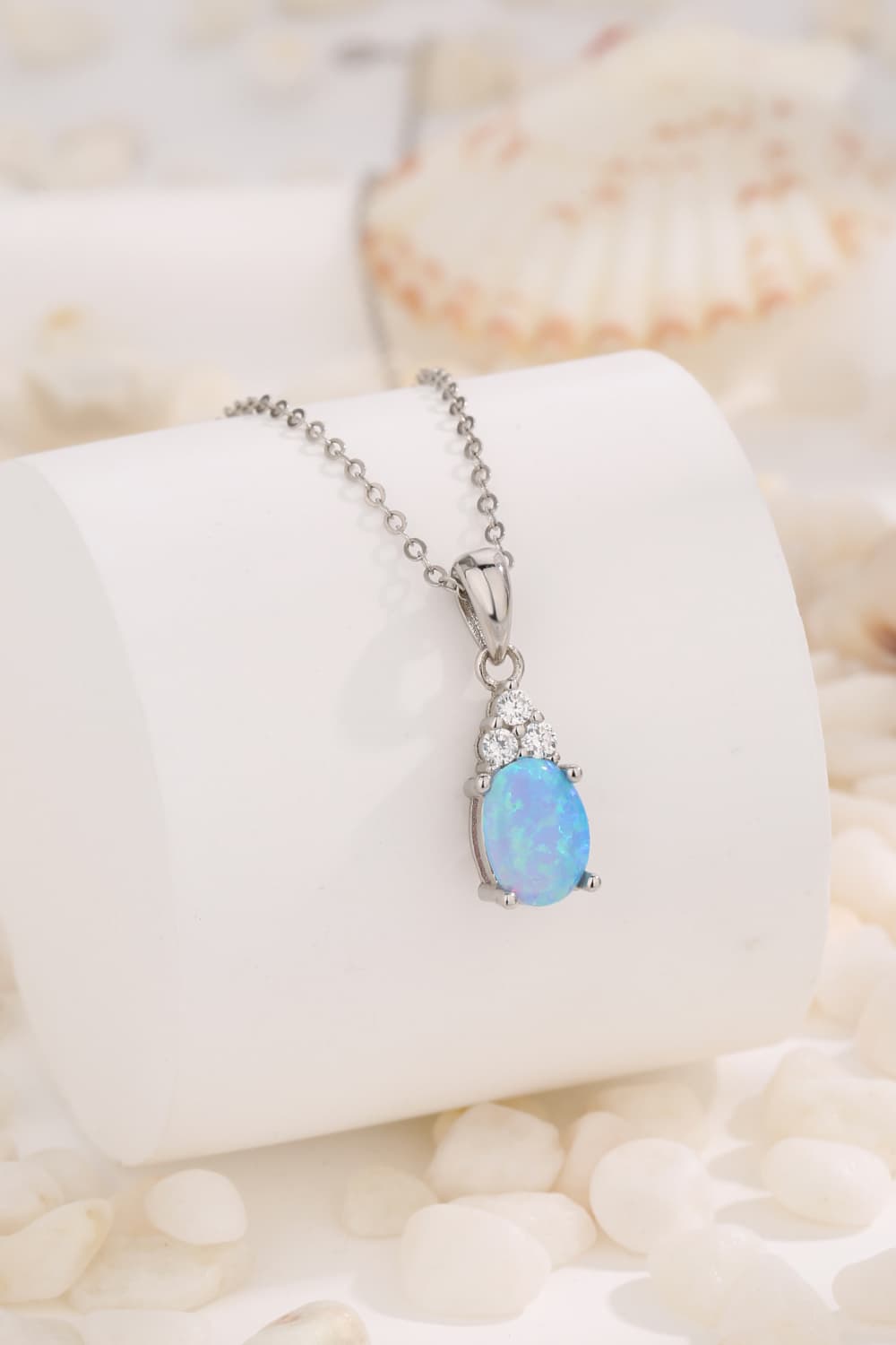 Find Your Center Opal Pendant Necklace  Necklaces- Doll Fits