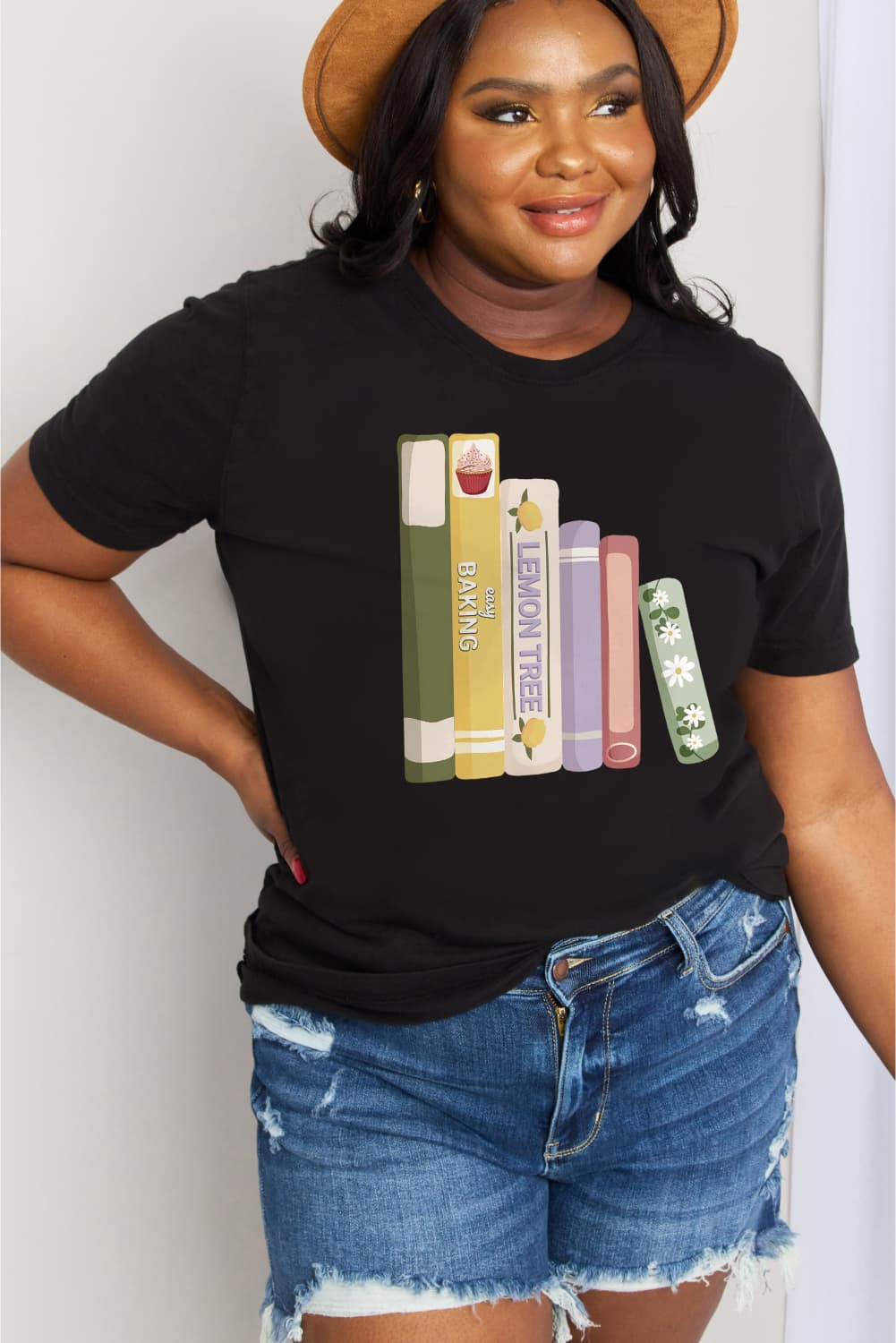 Simply Love Full Size EASY BAKING Graphic Cotton Tee  Shirts & Tops- Doll Fits
