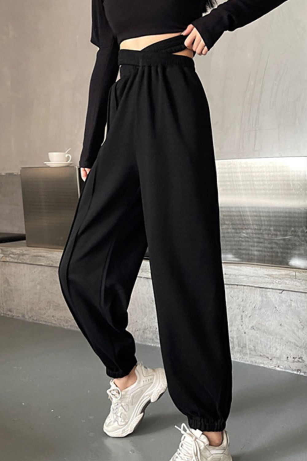 Crisscross Long Sweatpants  - Doll Fits