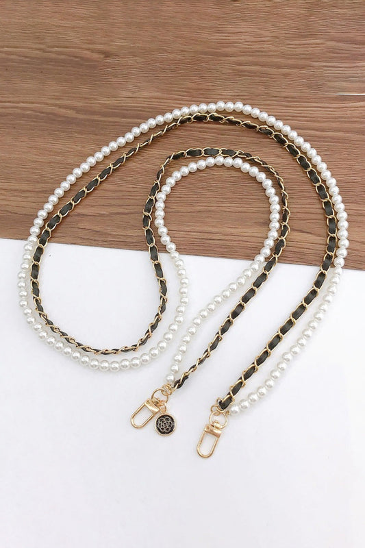 Pearl PU Crossbody Chain  - Doll Fits