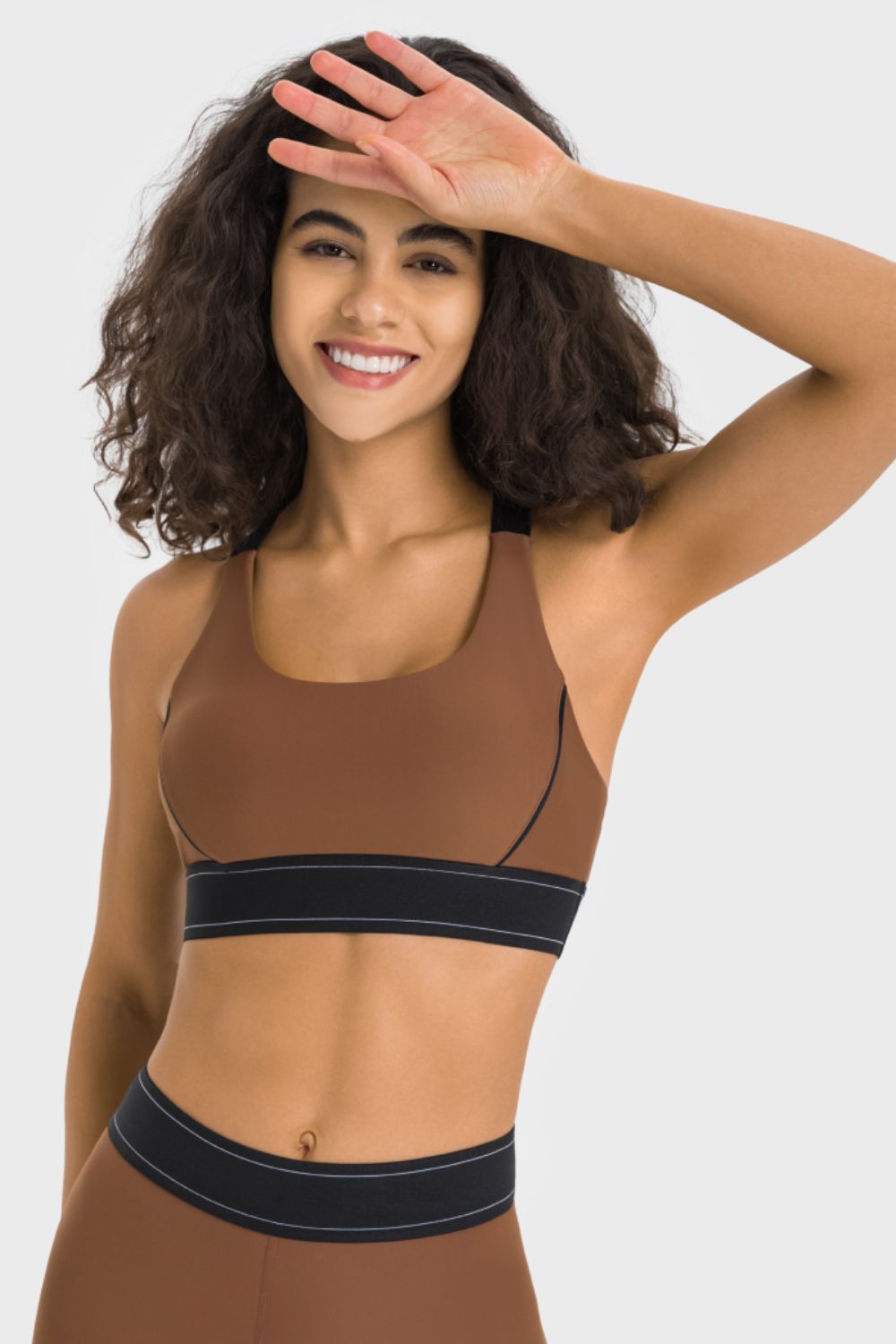 Contrast Sports Bra  Activewear- Doll Fits