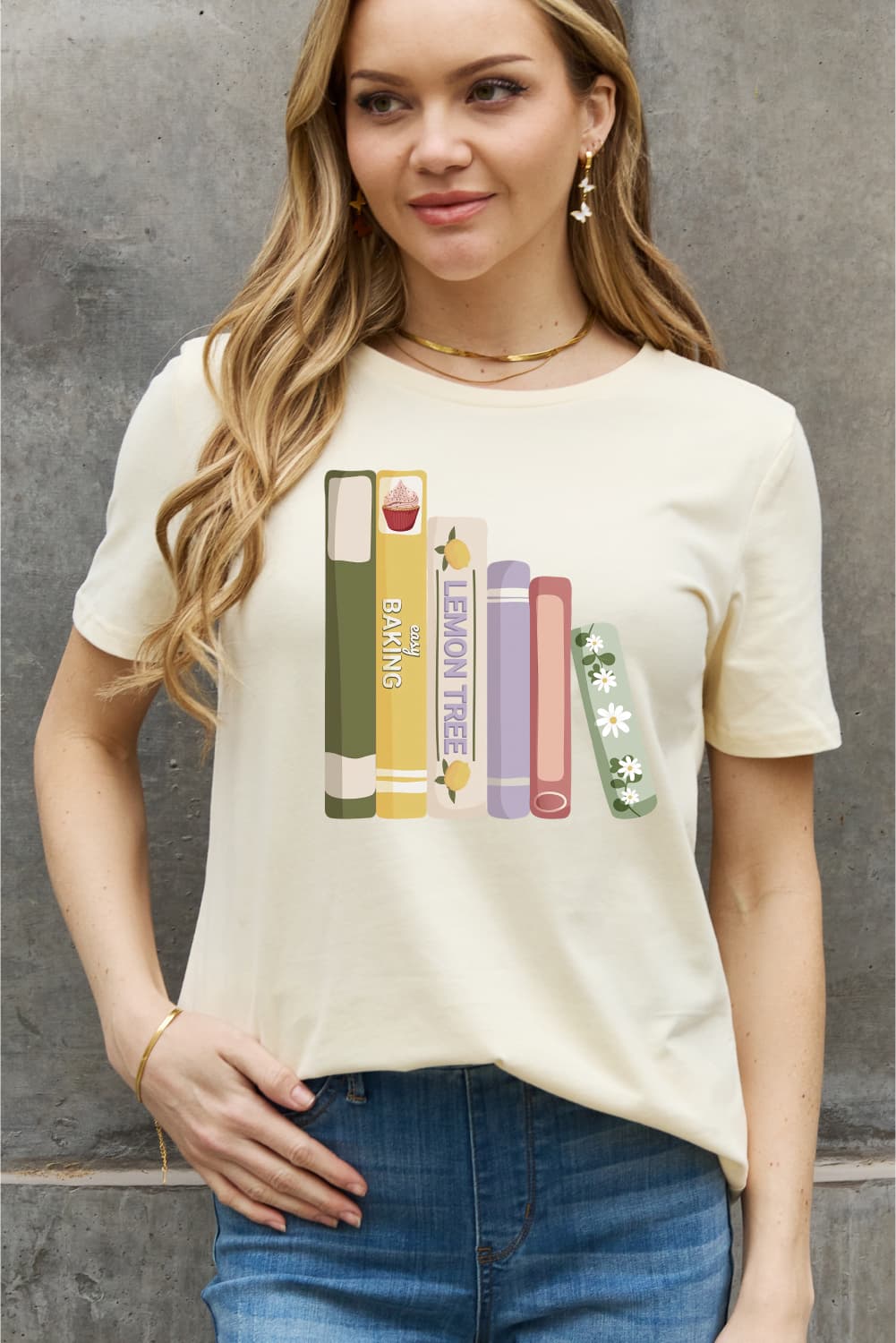 Simply Love Full Size EASY BAKING Graphic Cotton Tee  Shirts & Tops- Doll Fits