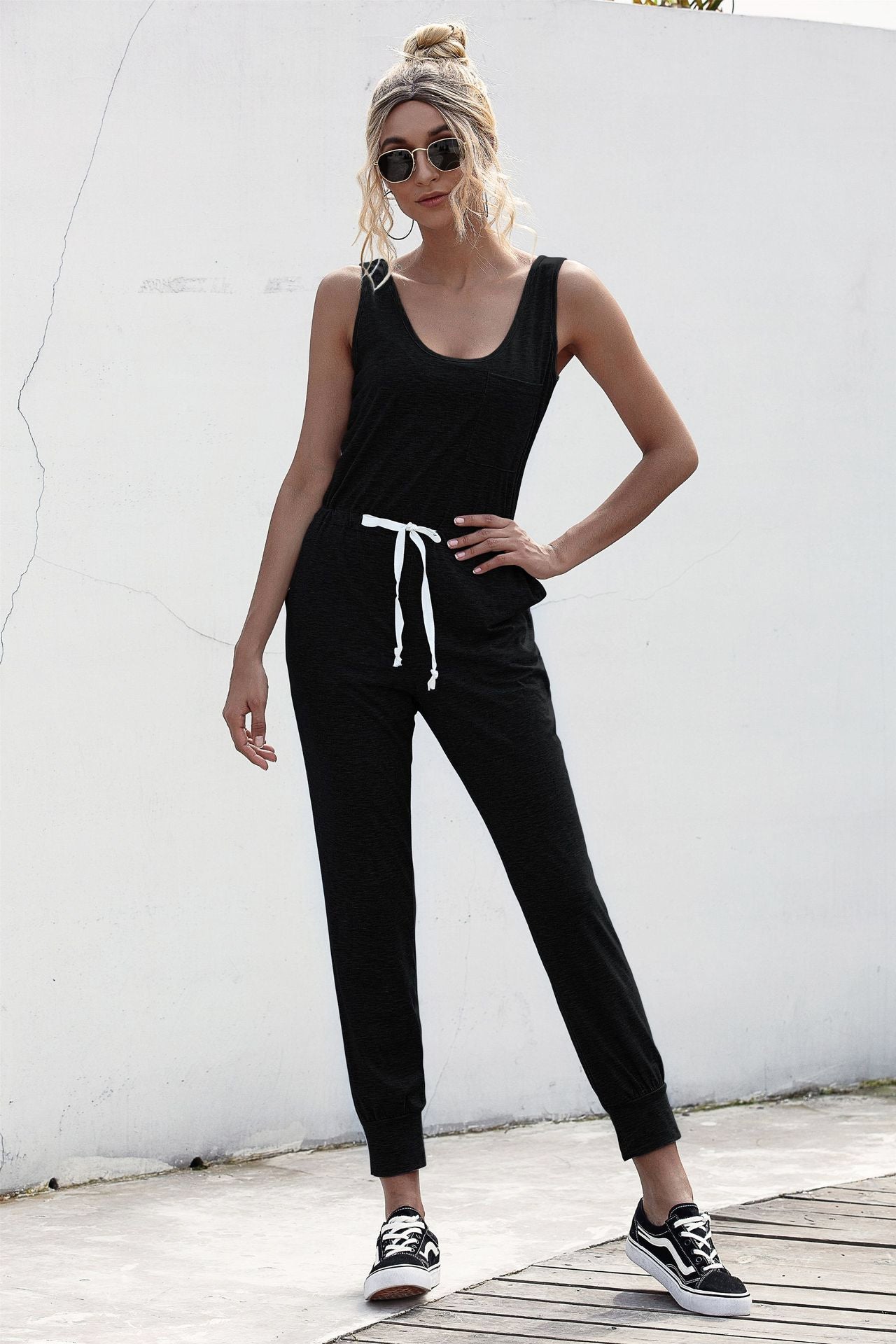 Knot Sleeveless Waist Jumpsuit  Jumpsuits & Rompers- Doll Fits