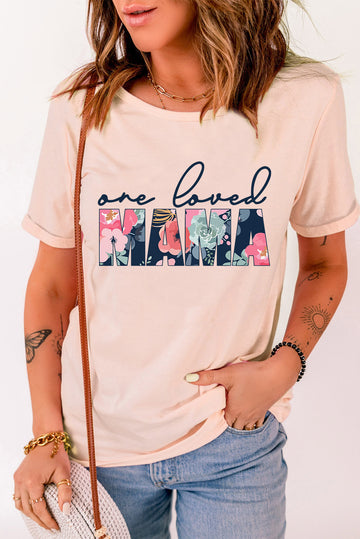 ONE LOVED MAMA Floral Graphic Tee  Shirts & Tops- Doll Fits