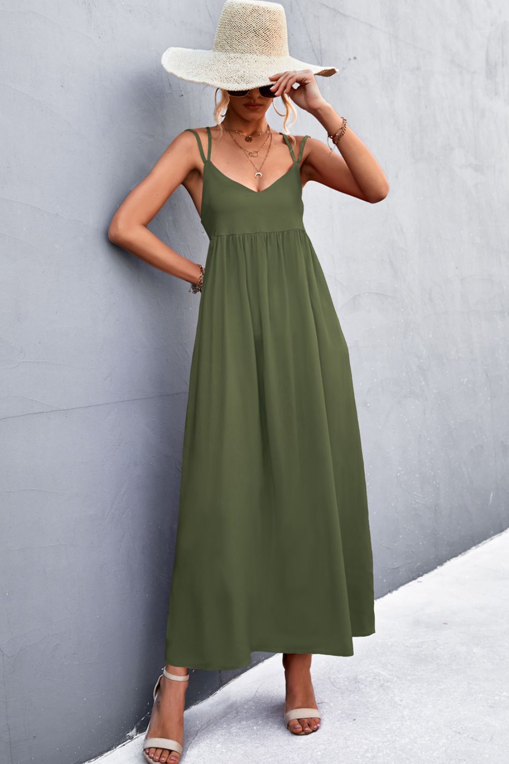 Double Strap Tie Back Dress  Dresses- Doll Fits