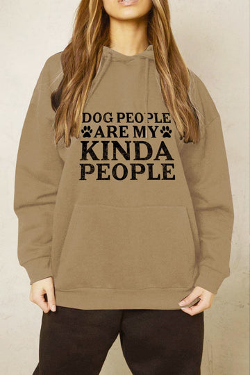 Simply Love Simply Love Full Size Dog Paw Slogan Graphic Hoodie  Shirts & Tops- Doll Fits