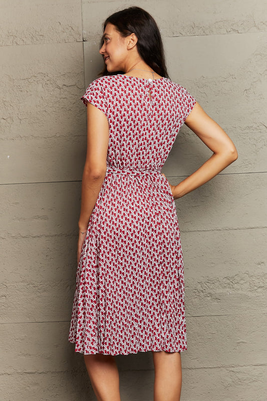 Round Neck Tie Waist Dress  Dresses- Doll Fits