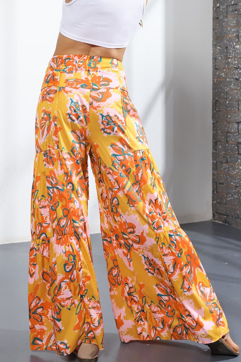 Printed High-Rise Tied Culottes  - Doll Fits