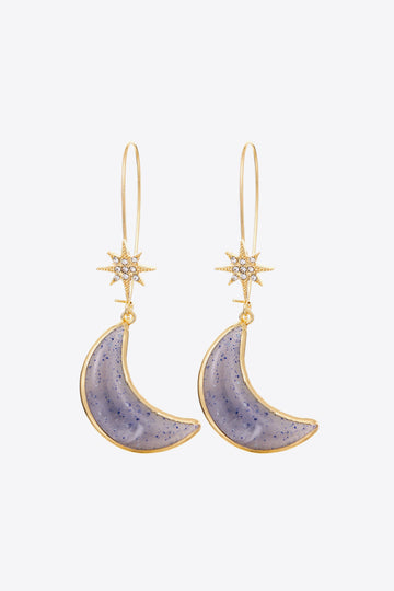 Resin Moon Drop Earrings  Earrings- Doll Fits