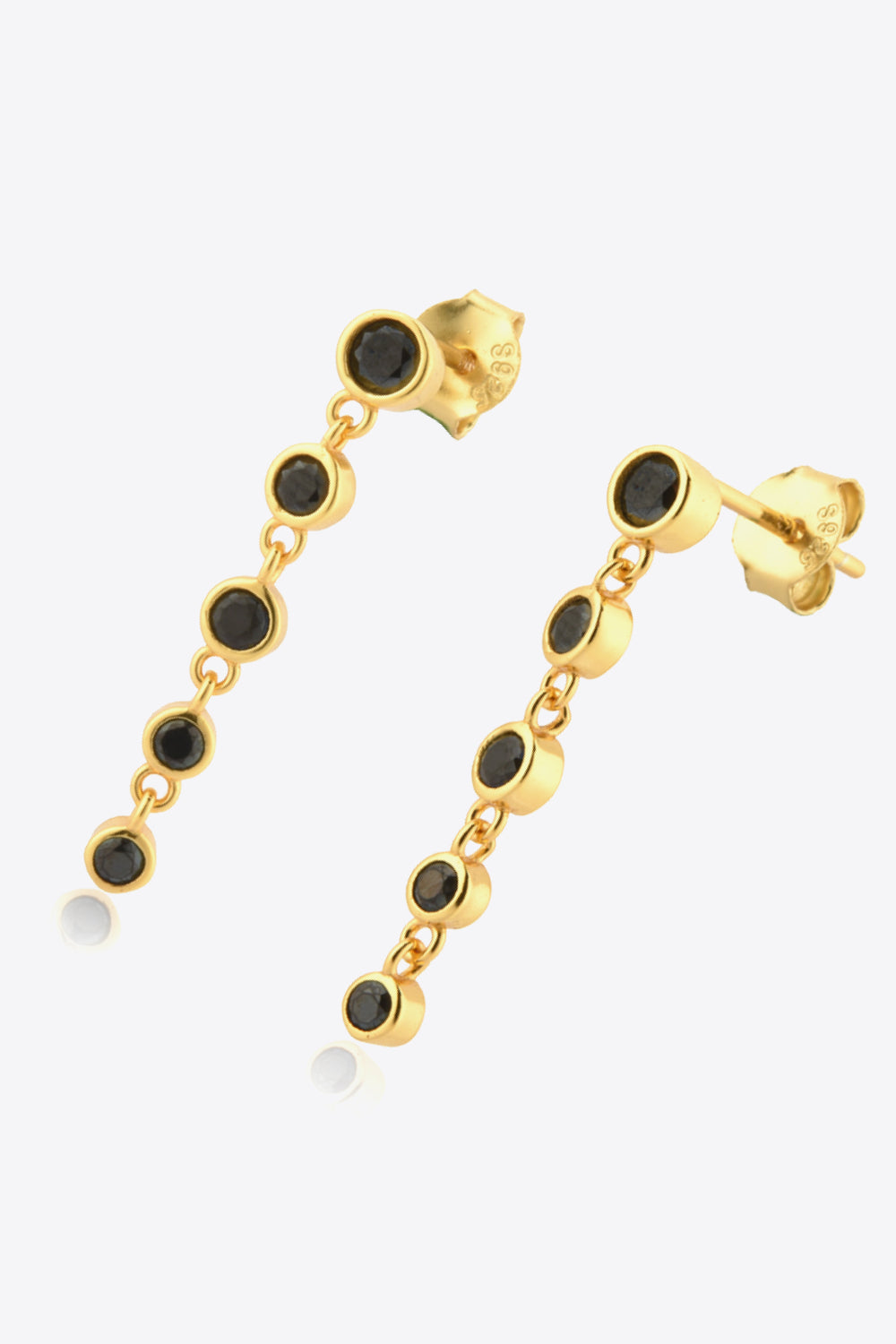 Inlaid Zircon 925 Sterling Silver Earrings  Earrings- Doll Fits