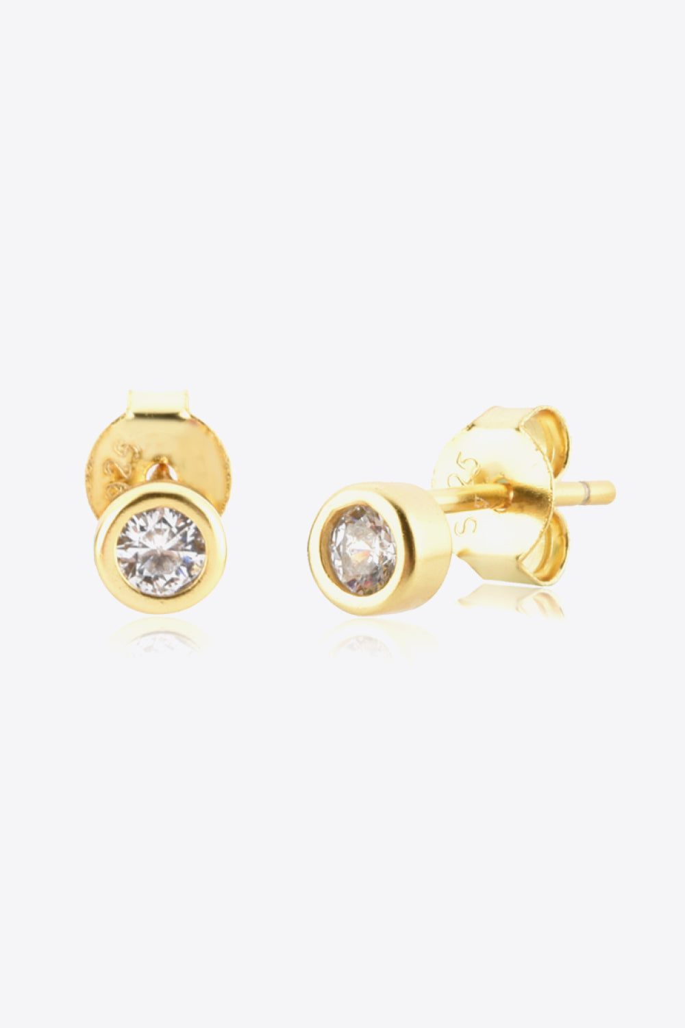 Minimalist Zircon 925 Sterling Silver Earrings  Earrings- Doll Fits