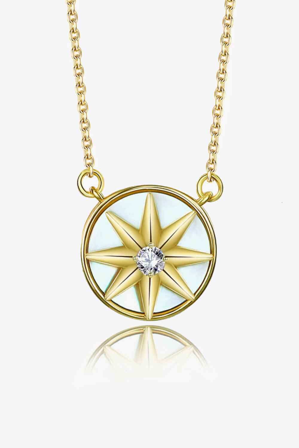 Cubic Zirconia Star Pendant Necklace  Necklaces- Doll Fits