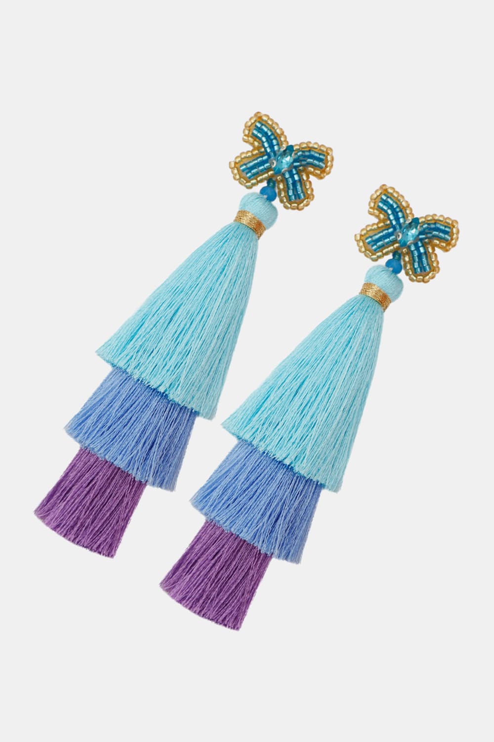 Triple-Layer Tassel Dangle Earrings  Earrings- Doll Fits