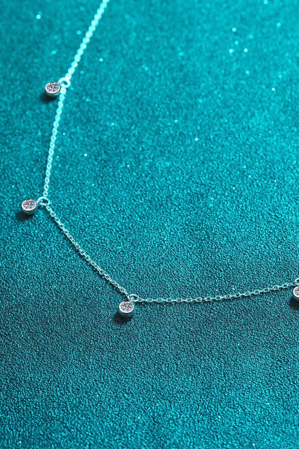 Moissanite Rhodium-Plated Necklace  Necklaces- Doll Fits