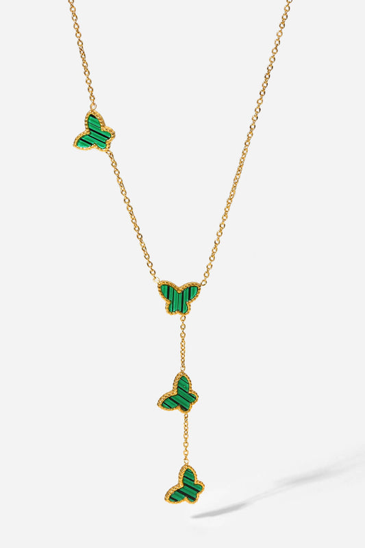 Gotta Fly Butterfly Drop Necklace  Necklaces- Doll Fits