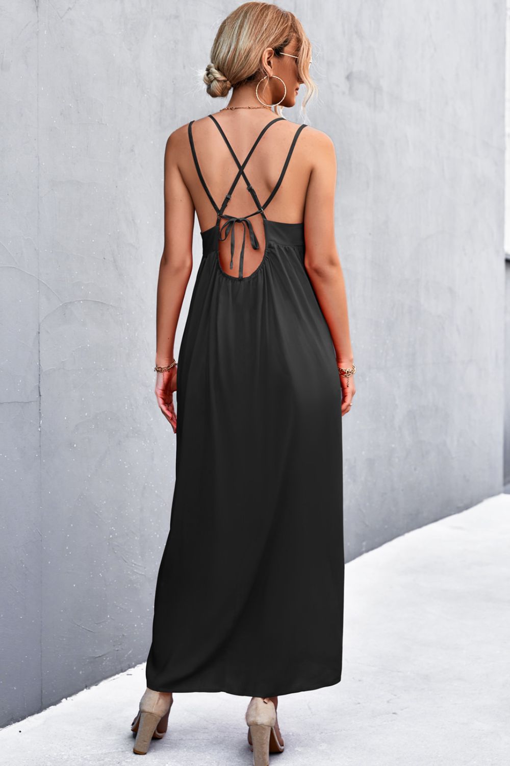 Double Strap Tie Back Dress  Dresses- Doll Fits