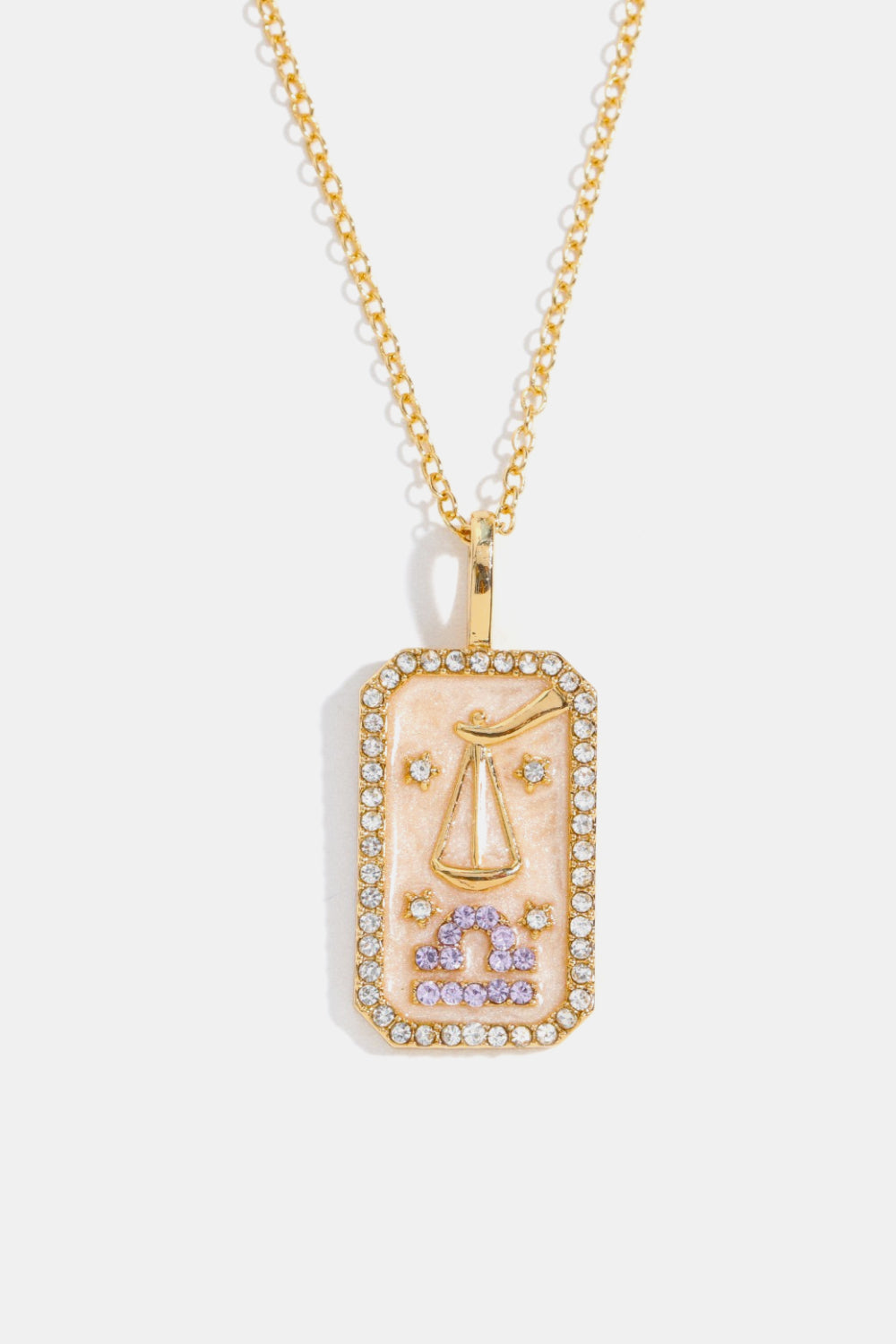 Rhinestone Constellation Pendant Copper Necklace  Necklaces- Doll Fits