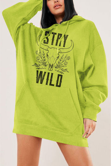 Simply Love Simply Love Full Size STAY WILD Graphic Hoodie  - Doll Fits
