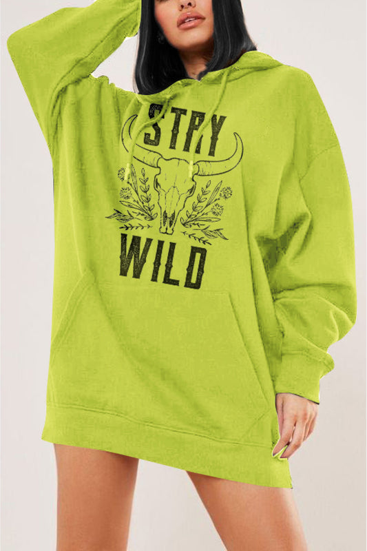 Simply Love Simply Love Full Size STAY WILD Graphic Hoodie  - Doll Fits