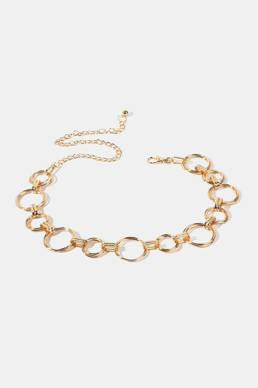 Alloy Chain Circle Shape Belt  - Doll Fits