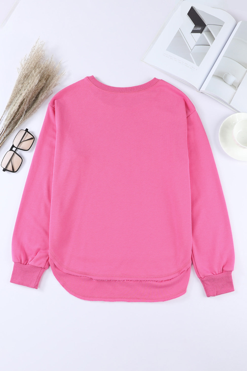 Side Slit Drop Shoulder Sweatshirt  Shirts & Tops- Doll Fits