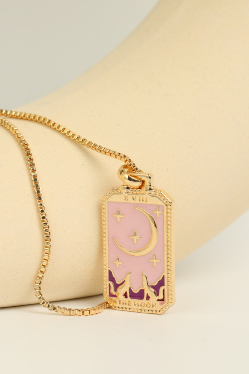 Tarot Card Pendant Copper Necklace  Necklaces- Doll Fits