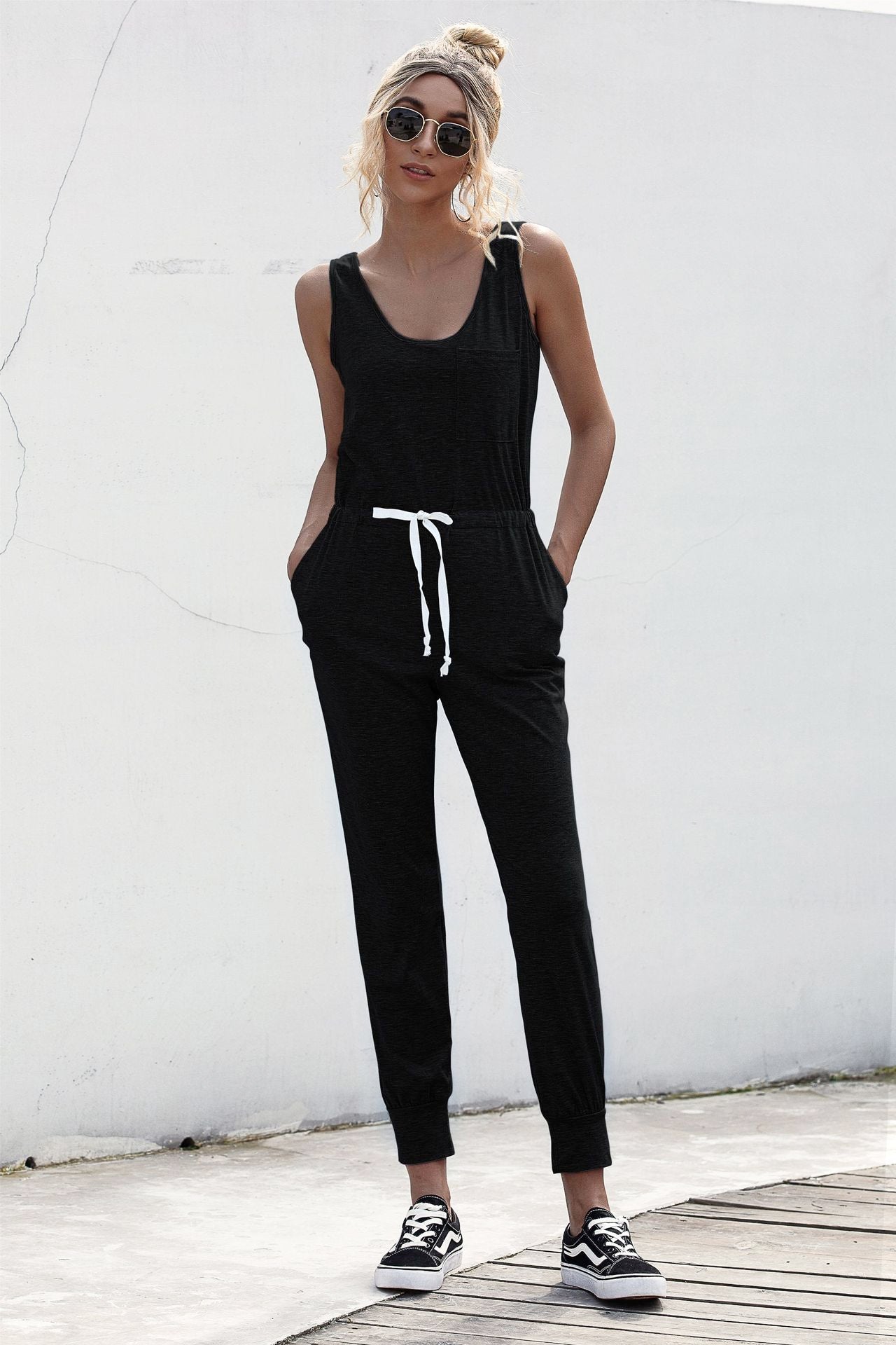 Knot Sleeveless Waist Jumpsuit  Jumpsuits & Rompers- Doll Fits