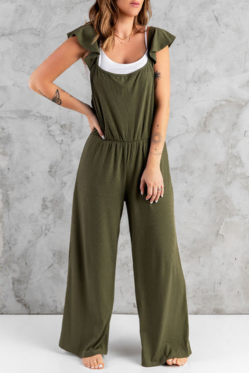Flutter Sleeve Ribbed Jumpsuit  Jumpsuits & Rompers- Doll Fits