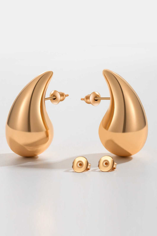 Big Size Water Drop Brass Earrings  Earrings- Doll Fits