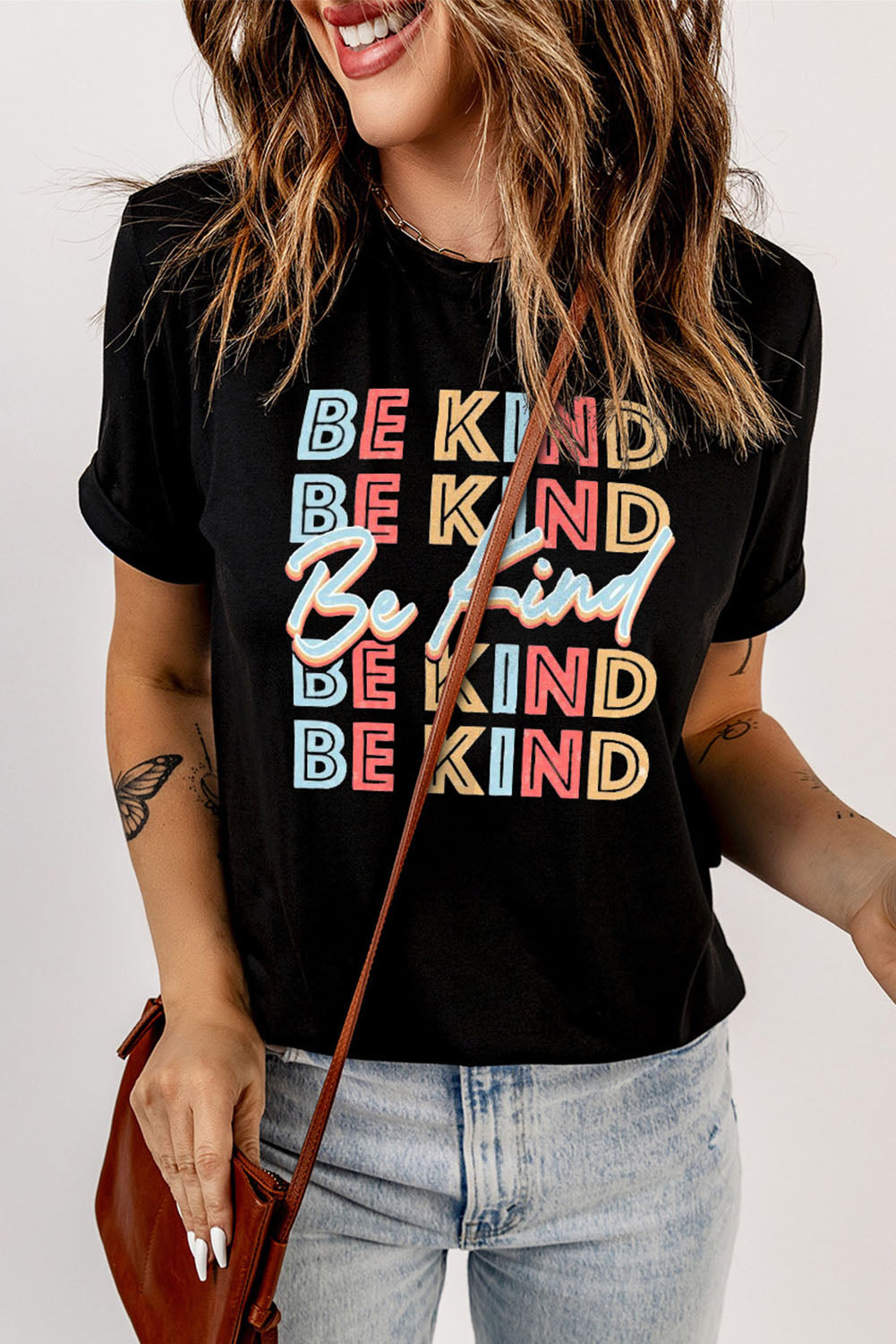 BE KIND Graphic Short Sleeve Tee  Shirts & Tops- Doll Fits