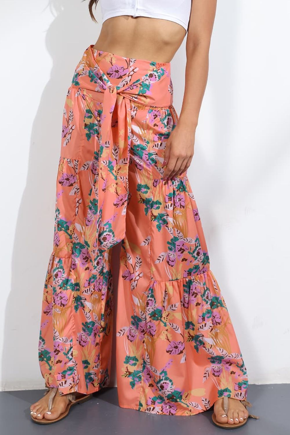 Printed High-Rise Tied Culottes  - Doll Fits