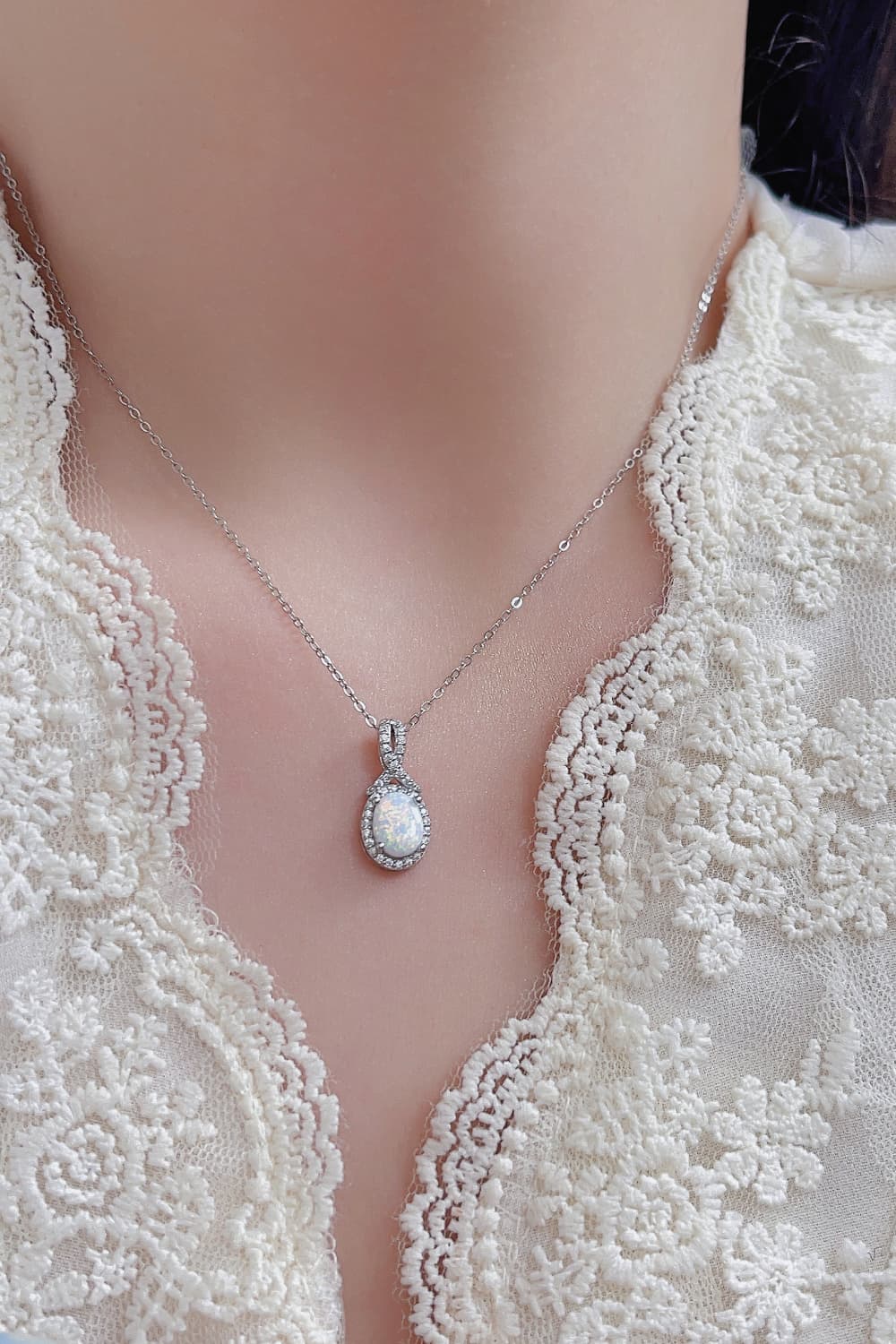 Feeling My Best Opal Pendant Necklace  Necklaces- Doll Fits